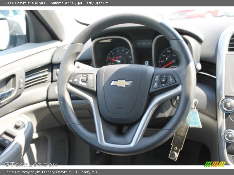 Summit White / Jet Black/Titanium 2014 Chevrolet Malibu LS