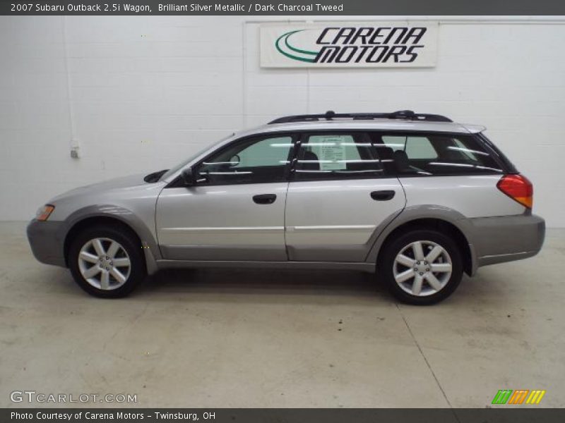 Brilliant Silver Metallic / Dark Charcoal Tweed 2007 Subaru Outback 2.5i Wagon