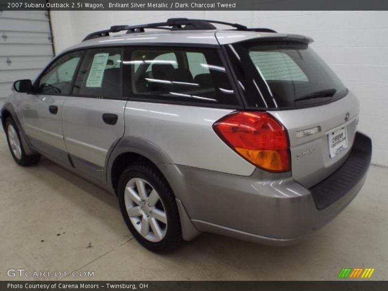 Brilliant Silver Metallic / Dark Charcoal Tweed 2007 Subaru Outback 2.5i Wagon