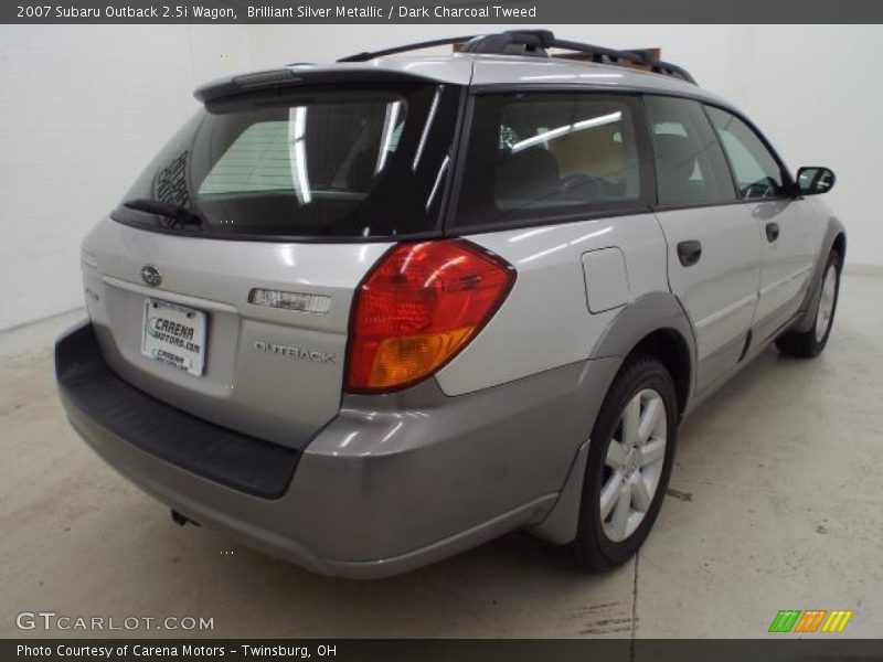 Brilliant Silver Metallic / Dark Charcoal Tweed 2007 Subaru Outback 2.5i Wagon