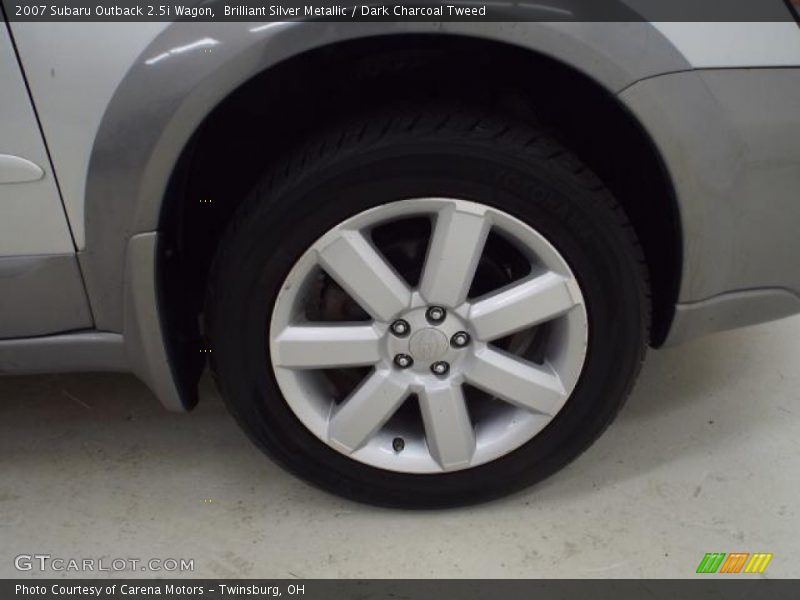 Brilliant Silver Metallic / Dark Charcoal Tweed 2007 Subaru Outback 2.5i Wagon