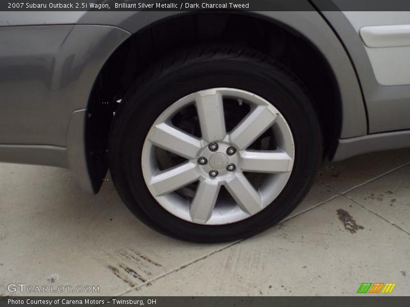Brilliant Silver Metallic / Dark Charcoal Tweed 2007 Subaru Outback 2.5i Wagon
