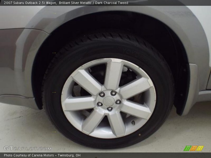 Brilliant Silver Metallic / Dark Charcoal Tweed 2007 Subaru Outback 2.5i Wagon