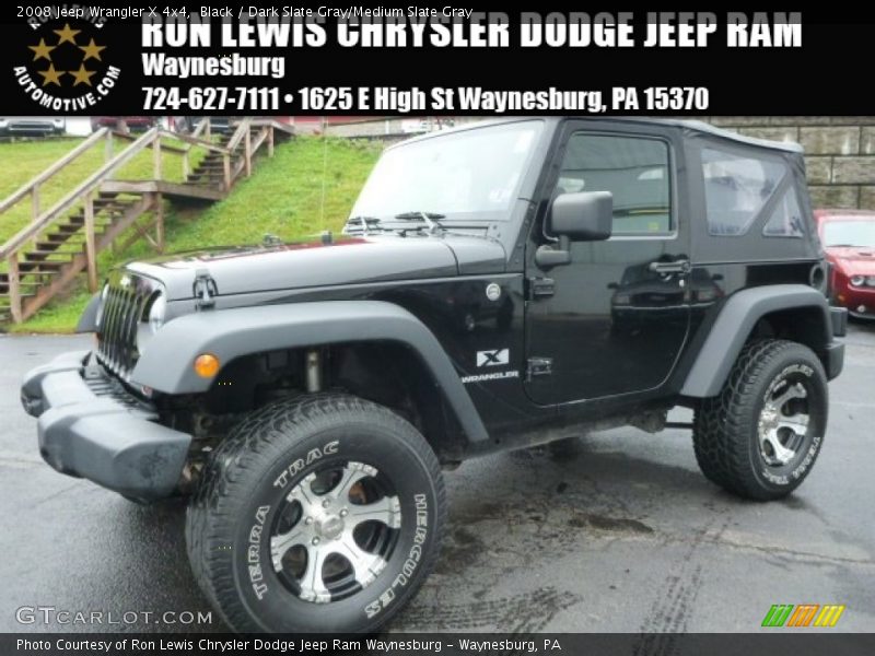 Black / Dark Slate Gray/Medium Slate Gray 2008 Jeep Wrangler X 4x4