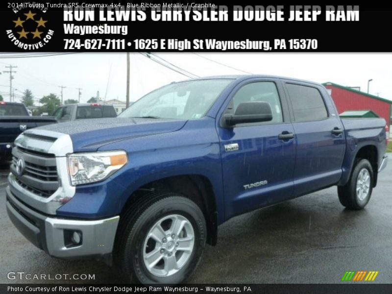 Blue Ribbon Metallic / Graphite 2014 Toyota Tundra SR5 Crewmax 4x4