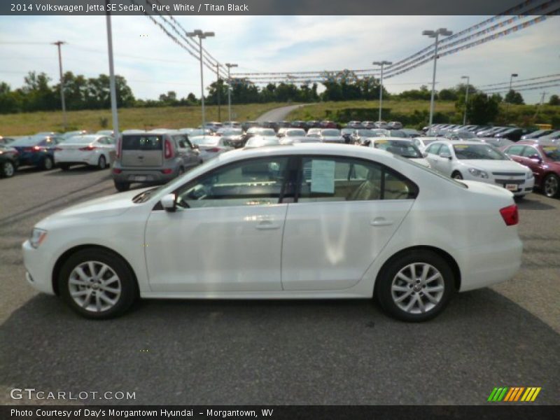 Pure White / Titan Black 2014 Volkswagen Jetta SE Sedan