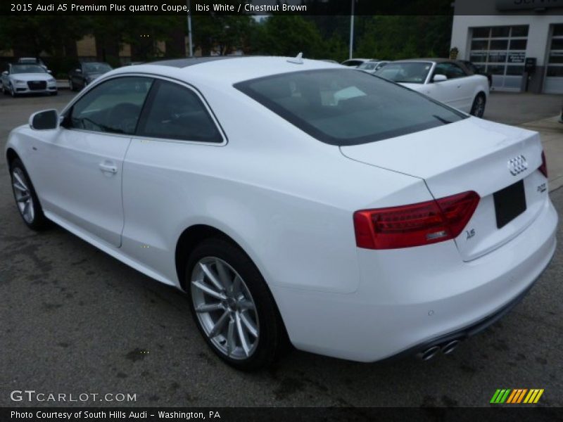 Ibis White / Chestnut Brown 2015 Audi A5 Premium Plus quattro Coupe