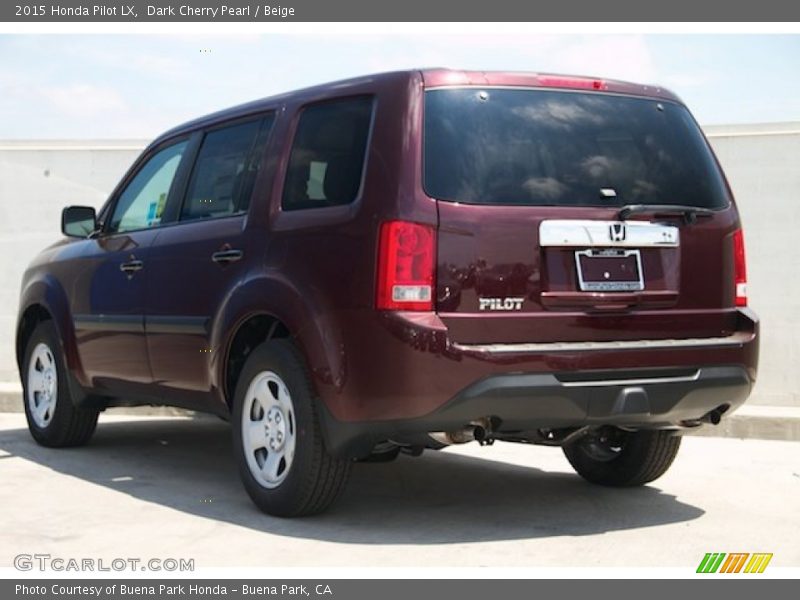 Dark Cherry Pearl / Beige 2015 Honda Pilot LX