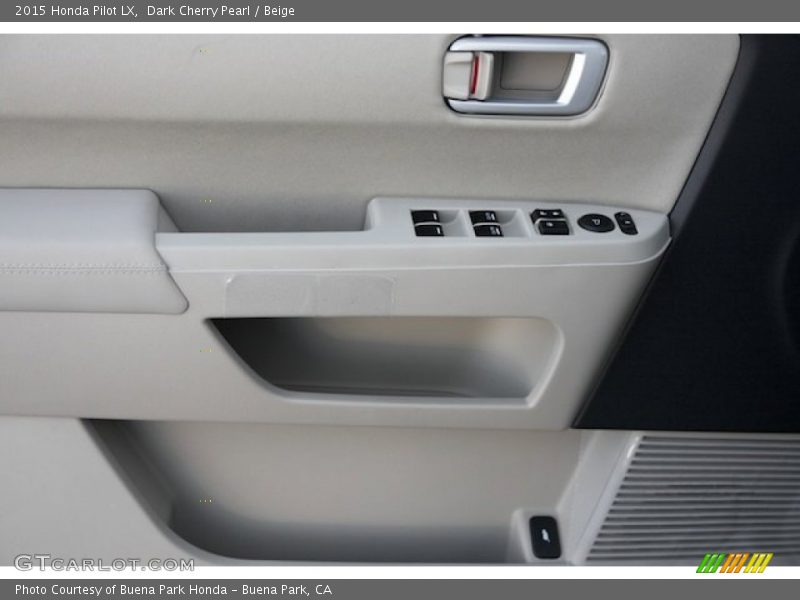 Dark Cherry Pearl / Beige 2015 Honda Pilot LX