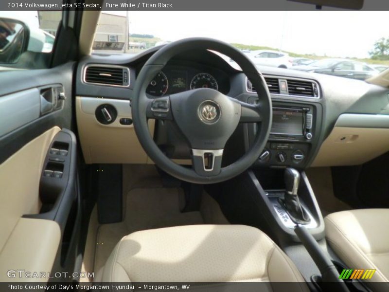 Pure White / Titan Black 2014 Volkswagen Jetta SE Sedan