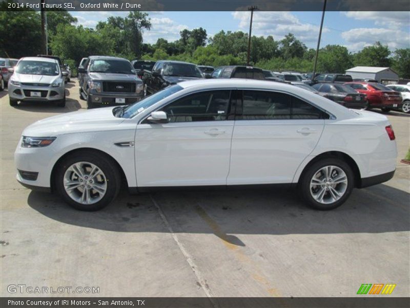 Oxford White / Dune 2014 Ford Taurus SEL