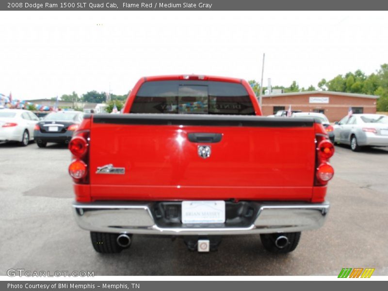 Flame Red / Medium Slate Gray 2008 Dodge Ram 1500 SLT Quad Cab