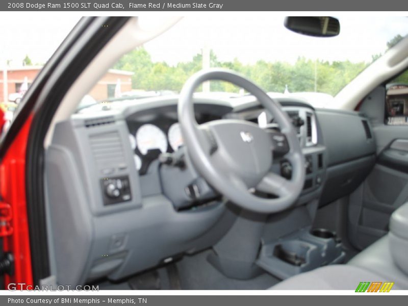 Flame Red / Medium Slate Gray 2008 Dodge Ram 1500 SLT Quad Cab