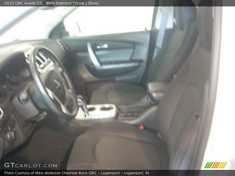 White Diamond Tricoat / Ebony 2010 GMC Acadia SLE