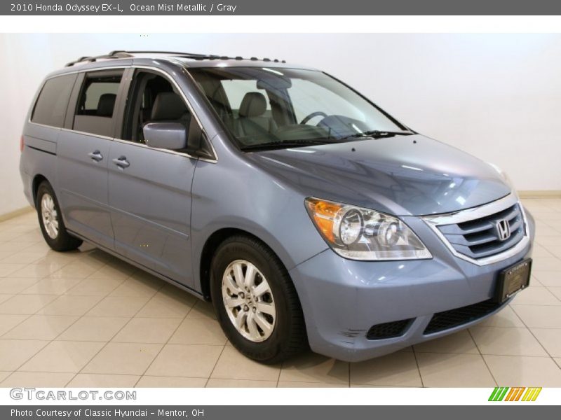 Ocean Mist Metallic / Gray 2010 Honda Odyssey EX-L