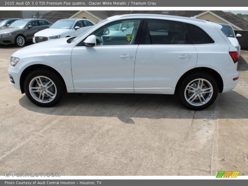 Glacier White Metallic / Titanium Gray 2015 Audi Q5 3.0 TDI Premium Plus quattro
