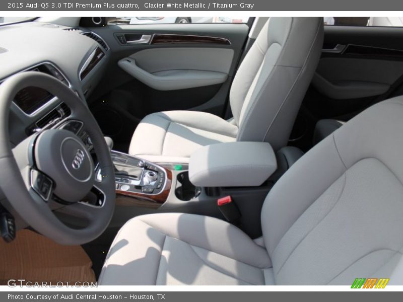 Glacier White Metallic / Titanium Gray 2015 Audi Q5 3.0 TDI Premium Plus quattro