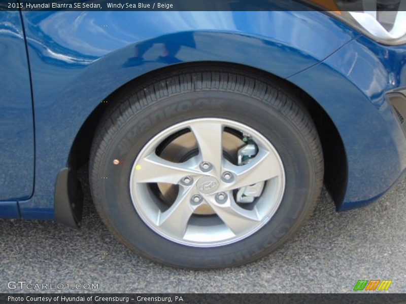 Windy Sea Blue / Beige 2015 Hyundai Elantra SE Sedan