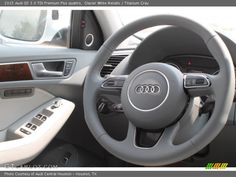 Glacier White Metallic / Titanium Gray 2015 Audi Q5 3.0 TDI Premium Plus quattro