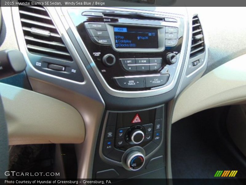 Windy Sea Blue / Beige 2015 Hyundai Elantra SE Sedan