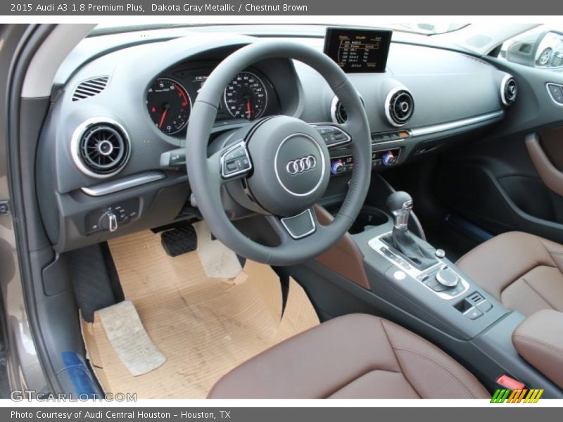 Dakota Gray Metallic / Chestnut Brown 2015 Audi A3 1.8 Premium Plus