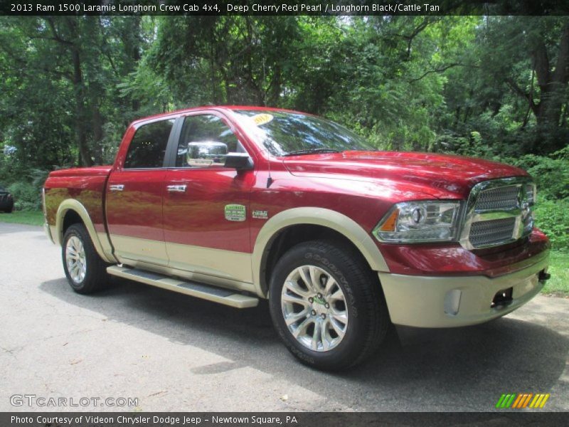 Deep Cherry Red Pearl / Longhorn Black/Cattle Tan 2013 Ram 1500 Laramie Longhorn Crew Cab 4x4