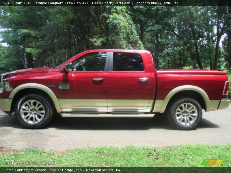 Deep Cherry Red Pearl / Longhorn Black/Cattle Tan 2013 Ram 1500 Laramie Longhorn Crew Cab 4x4