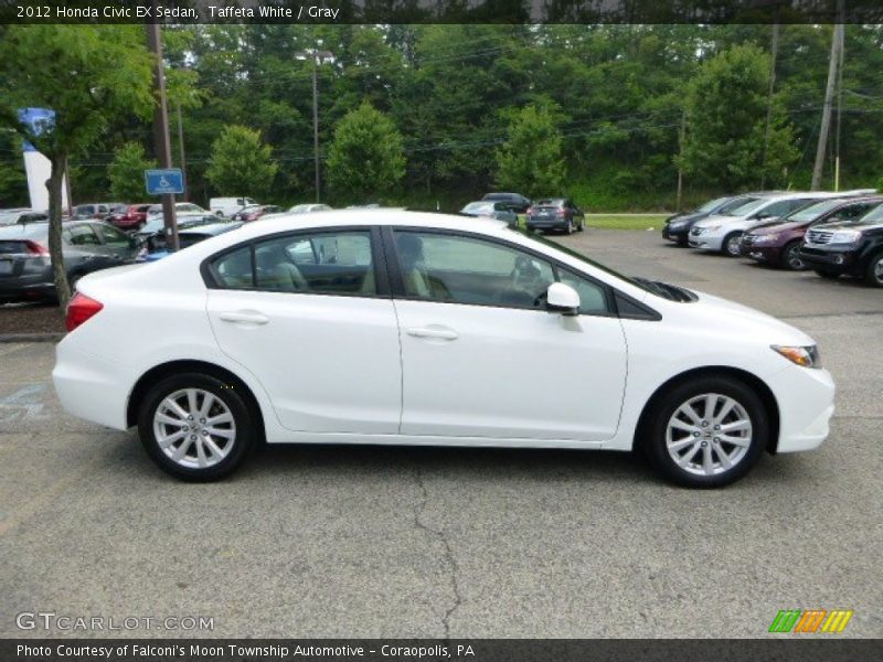 Taffeta White / Gray 2012 Honda Civic EX Sedan