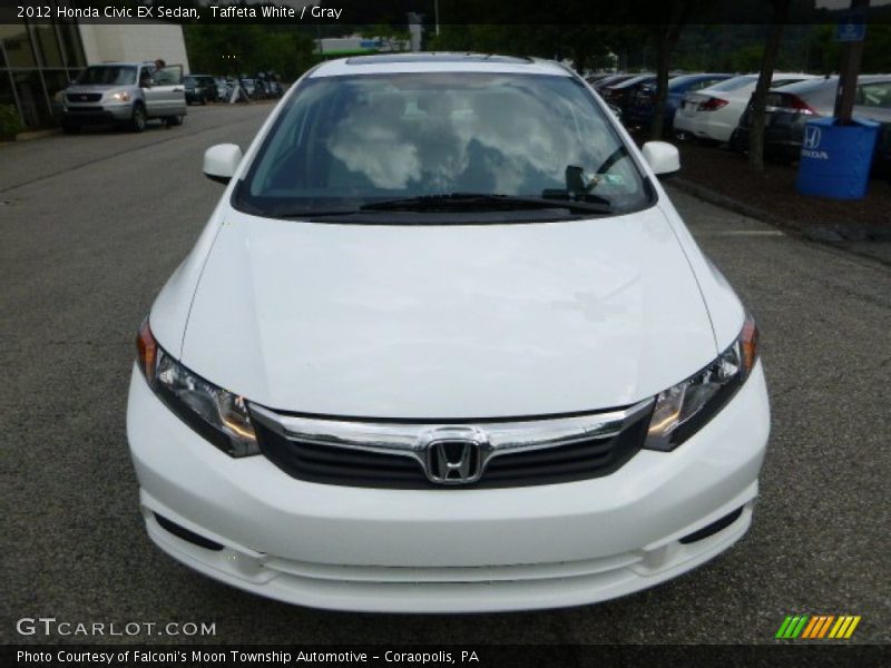 Taffeta White / Gray 2012 Honda Civic EX Sedan