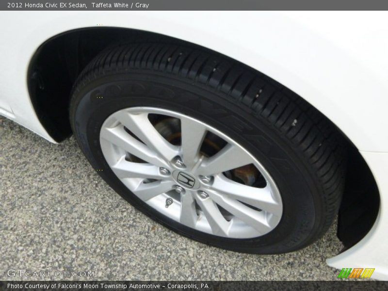Taffeta White / Gray 2012 Honda Civic EX Sedan