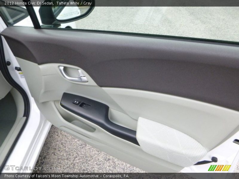 Taffeta White / Gray 2012 Honda Civic EX Sedan