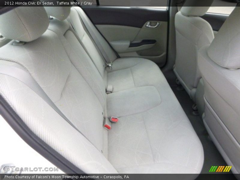 Taffeta White / Gray 2012 Honda Civic EX Sedan