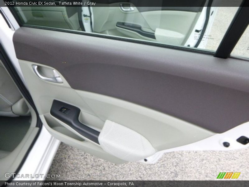 Taffeta White / Gray 2012 Honda Civic EX Sedan