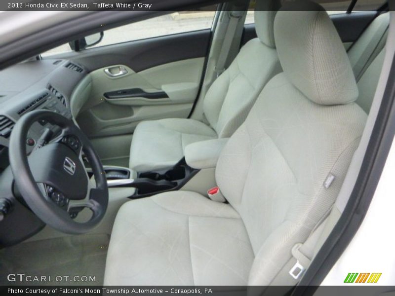 Taffeta White / Gray 2012 Honda Civic EX Sedan