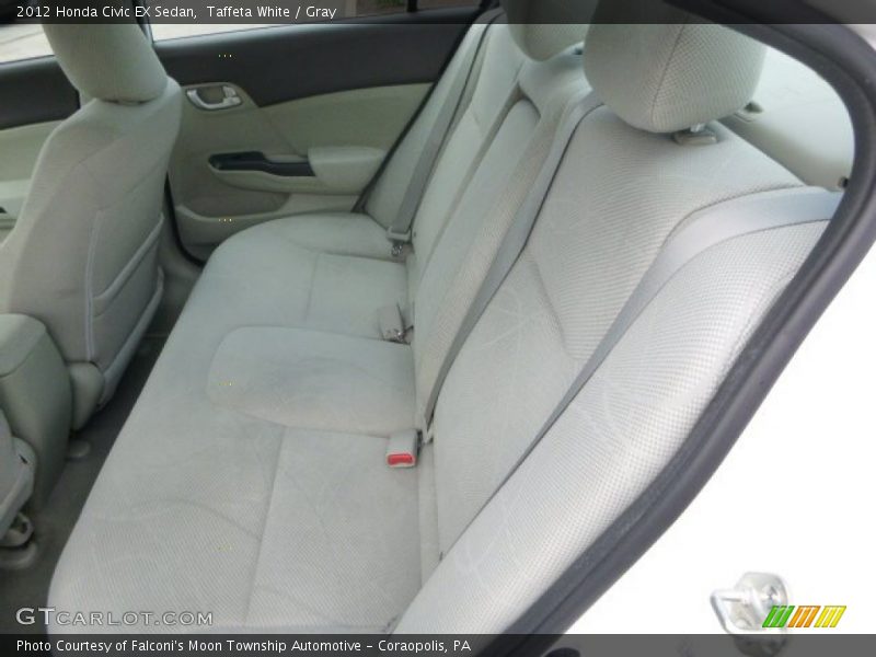 Taffeta White / Gray 2012 Honda Civic EX Sedan