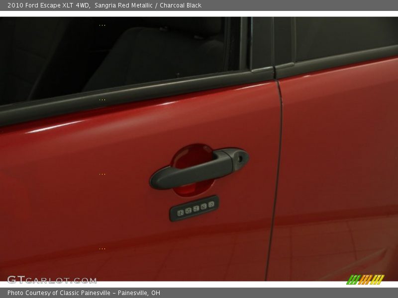 Sangria Red Metallic / Charcoal Black 2010 Ford Escape XLT 4WD