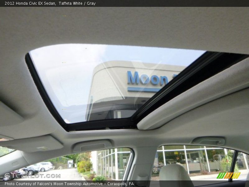 Taffeta White / Gray 2012 Honda Civic EX Sedan