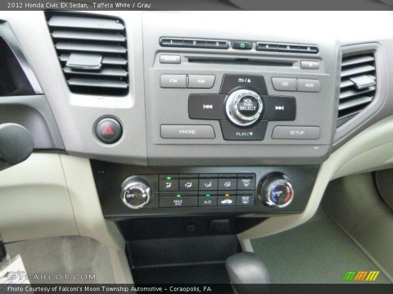Taffeta White / Gray 2012 Honda Civic EX Sedan