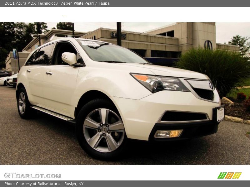 Aspen White Pearl / Taupe 2011 Acura MDX Technology