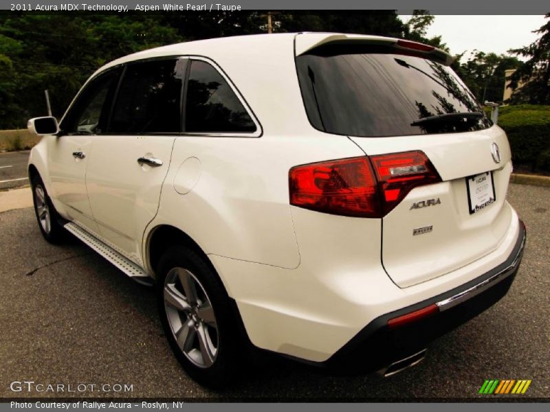 Aspen White Pearl / Taupe 2011 Acura MDX Technology