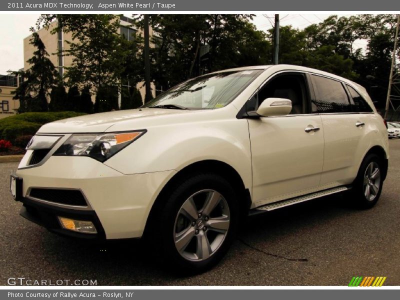 Aspen White Pearl / Taupe 2011 Acura MDX Technology