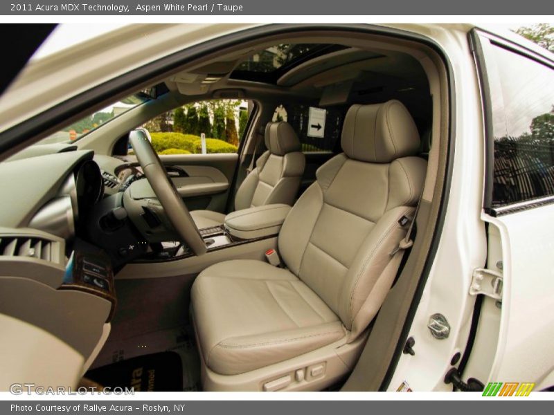 Aspen White Pearl / Taupe 2011 Acura MDX Technology