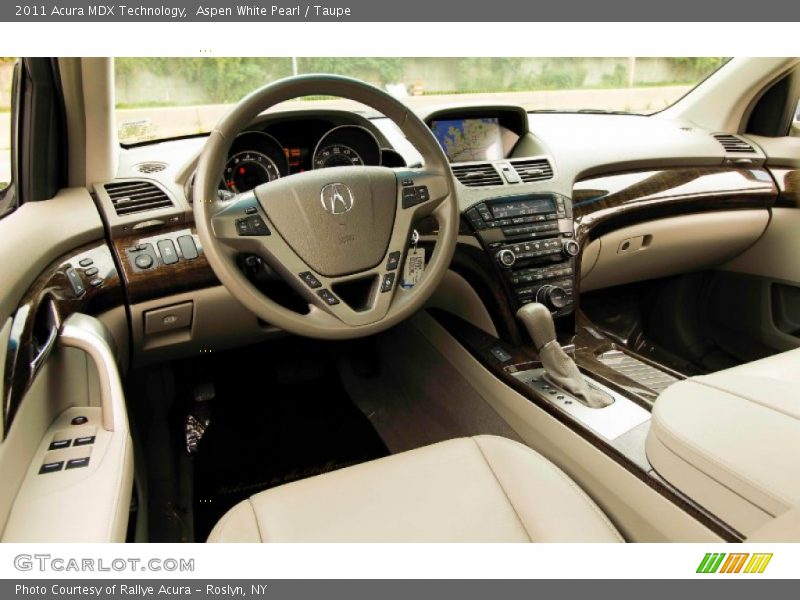Aspen White Pearl / Taupe 2011 Acura MDX Technology