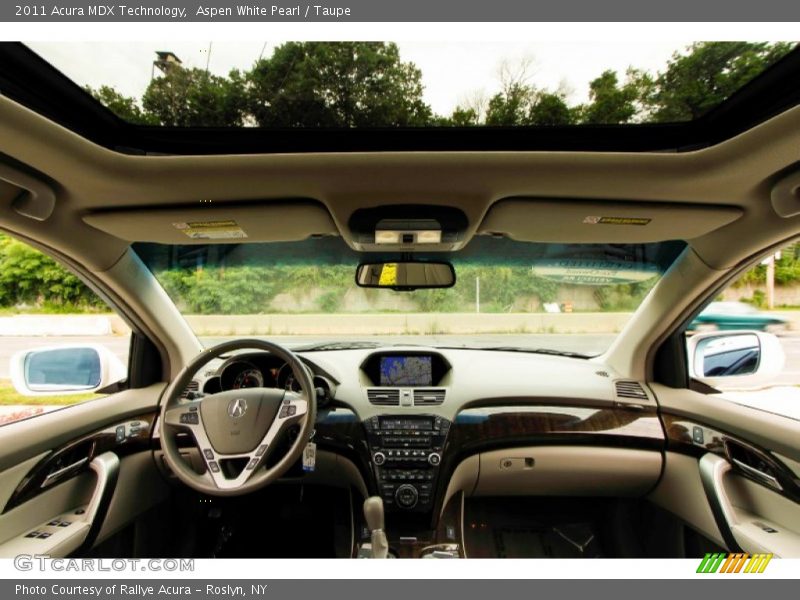 Aspen White Pearl / Taupe 2011 Acura MDX Technology