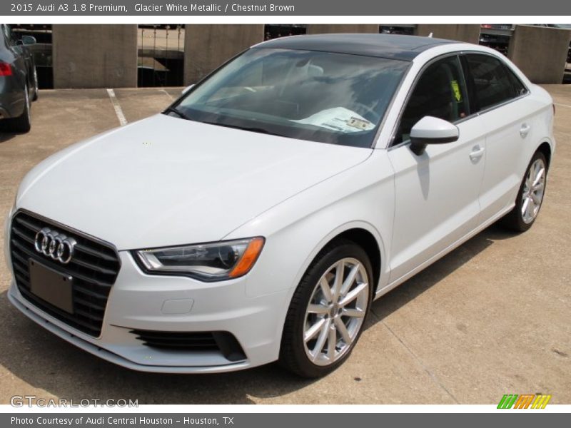 Glacier White Metallic / Chestnut Brown 2015 Audi A3 1.8 Premium