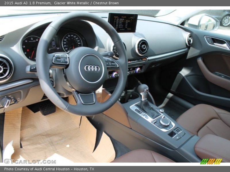 Glacier White Metallic / Chestnut Brown 2015 Audi A3 1.8 Premium