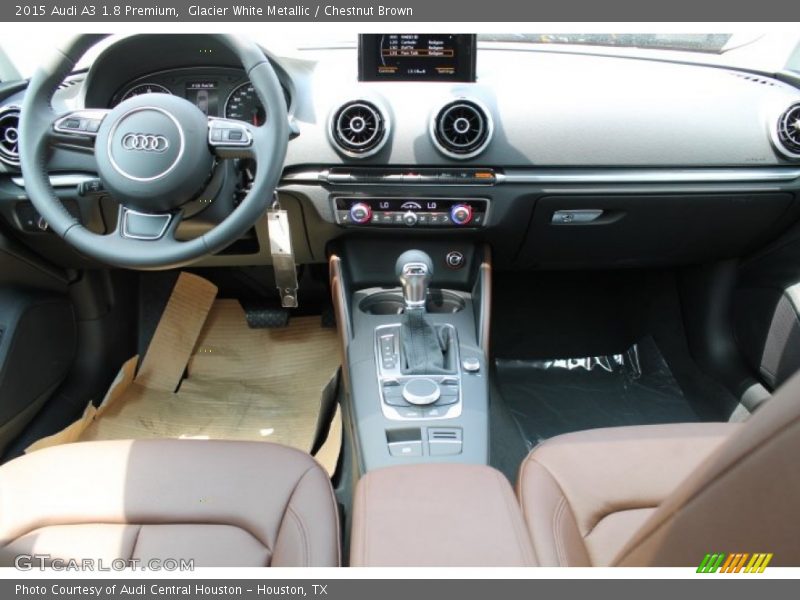 Glacier White Metallic / Chestnut Brown 2015 Audi A3 1.8 Premium