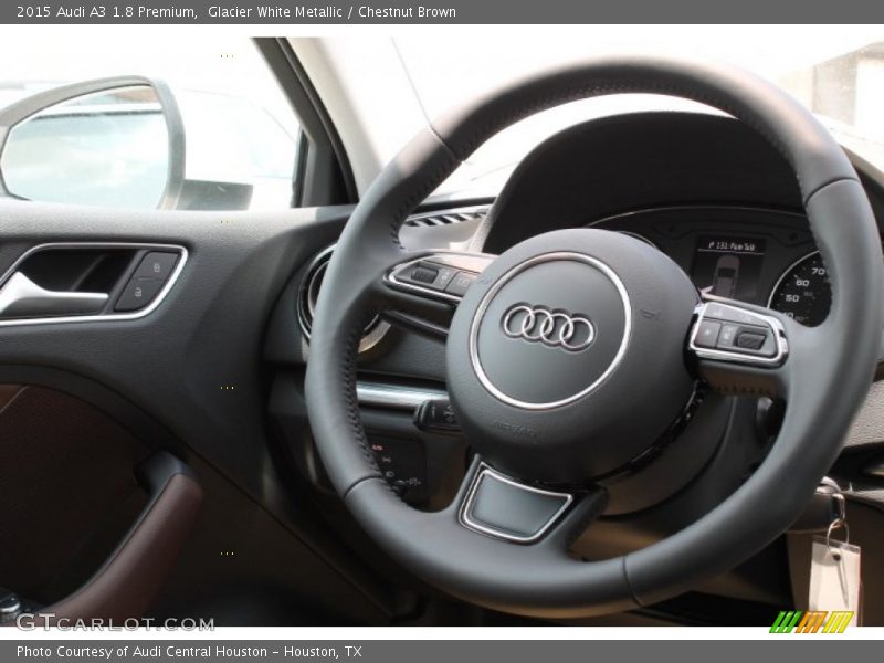 Glacier White Metallic / Chestnut Brown 2015 Audi A3 1.8 Premium
