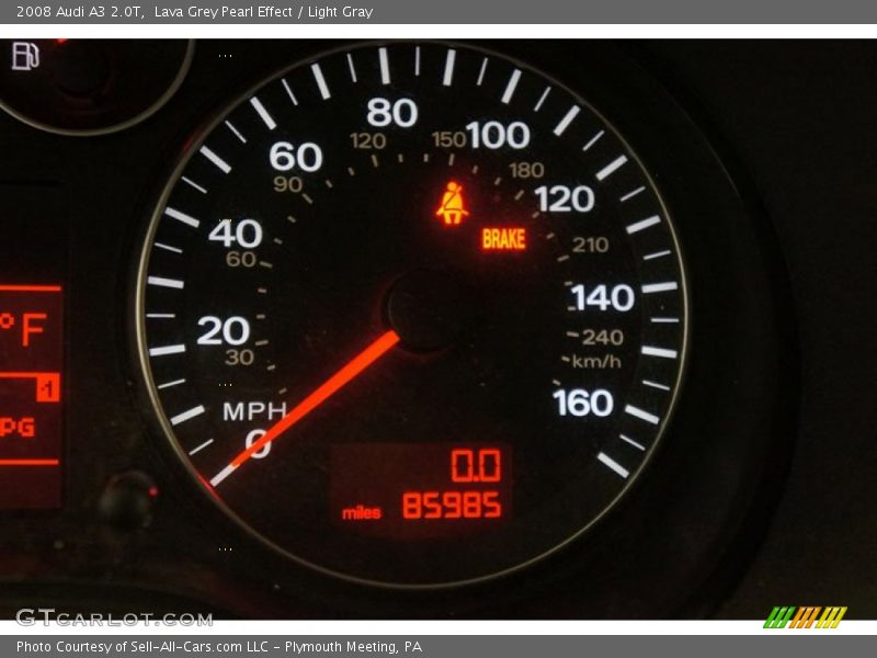 Lava Grey Pearl Effect / Light Gray 2008 Audi A3 2.0T