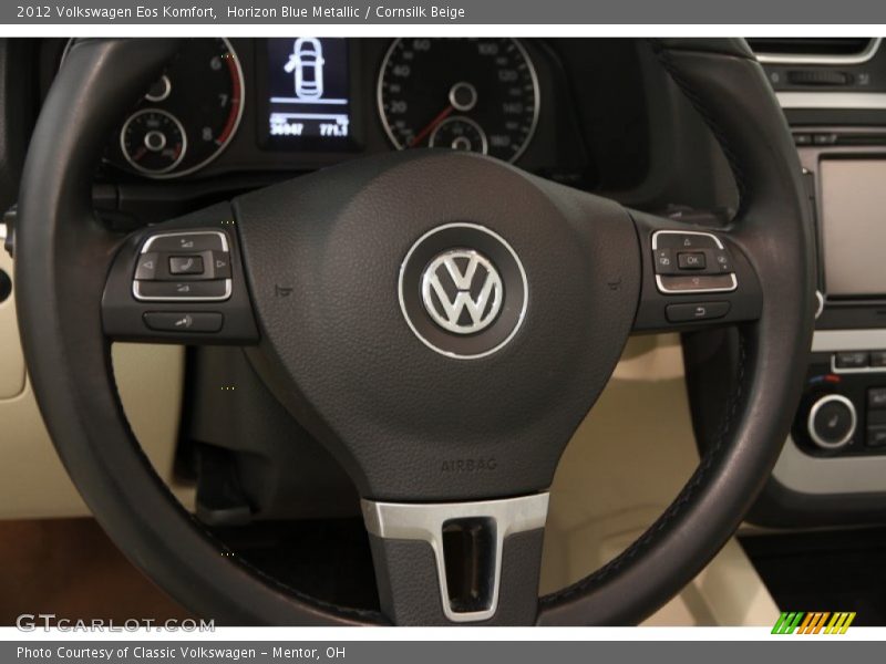 Horizon Blue Metallic / Cornsilk Beige 2012 Volkswagen Eos Komfort